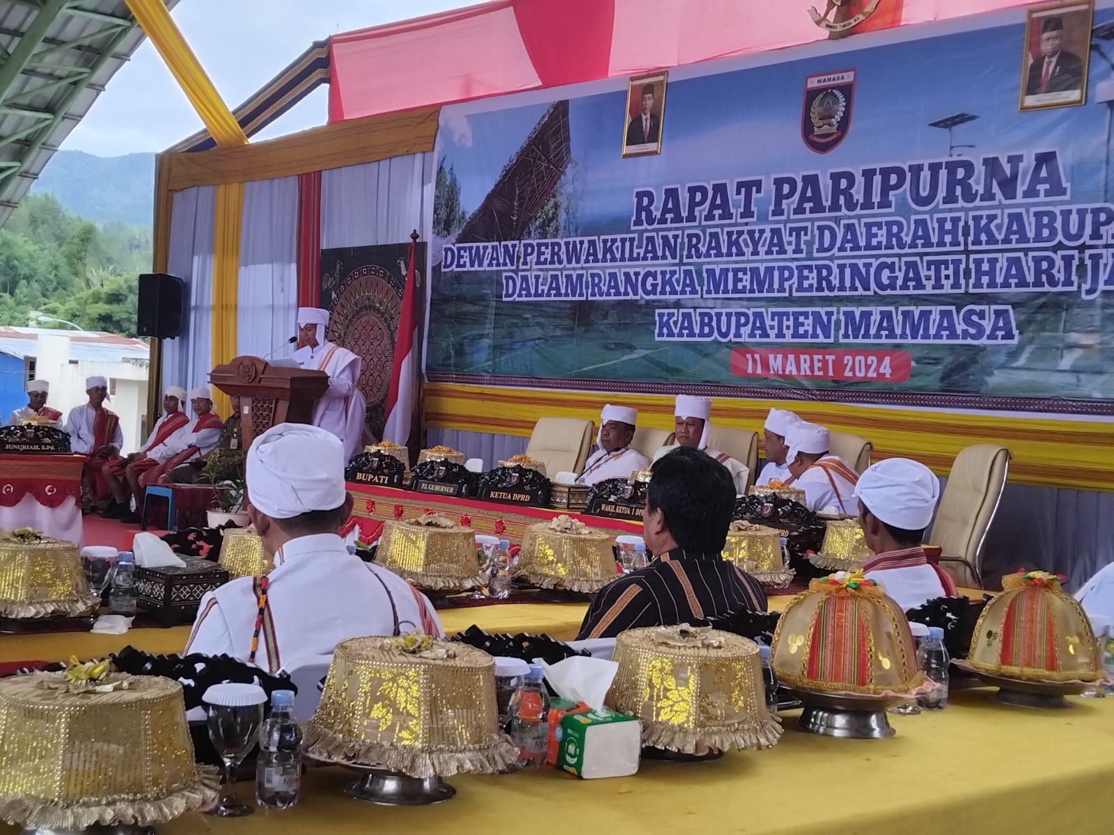 Pj Bupati Mamasa Hadiri Rapat Paripurna DPRD Kabupaten Mamasa Dalam Rangka Memperingati Hari Jadi Kabupaten Mamasa ke- 22