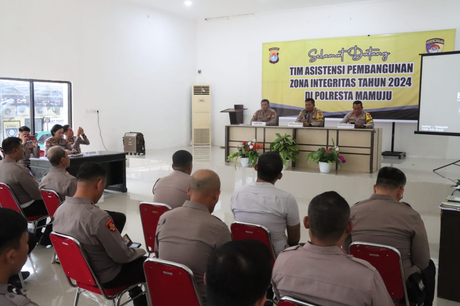 Polresta Mamuju Terima Kunjungan Tim Asistensi Pembangunan Zona Integritas Polda Sulbar