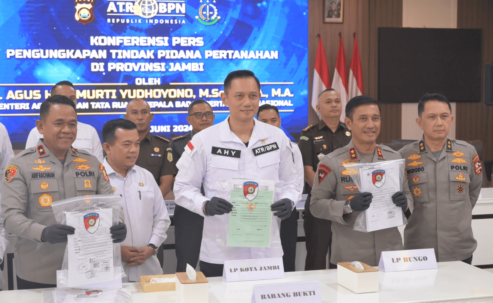 Polisi dan Menteri ATR/BPN Ungkap 3 Kasus Mafia Tanah di Jambi