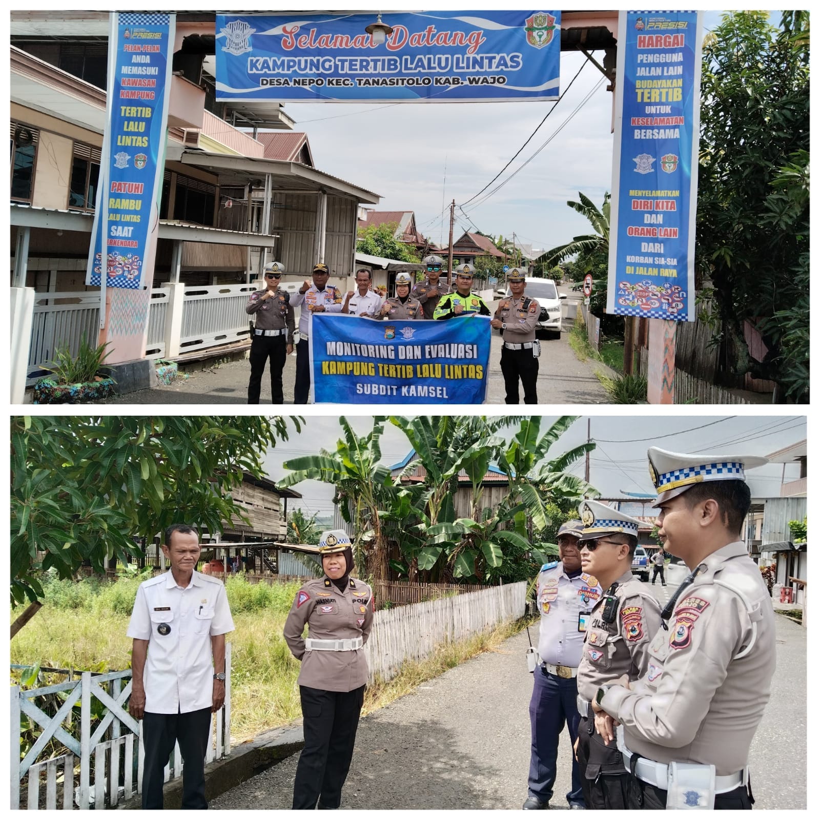 Tim Monev Ditlantas Polda Sulsel Kunjungi Kampung Tertib Berlalulintas Polres Wajo