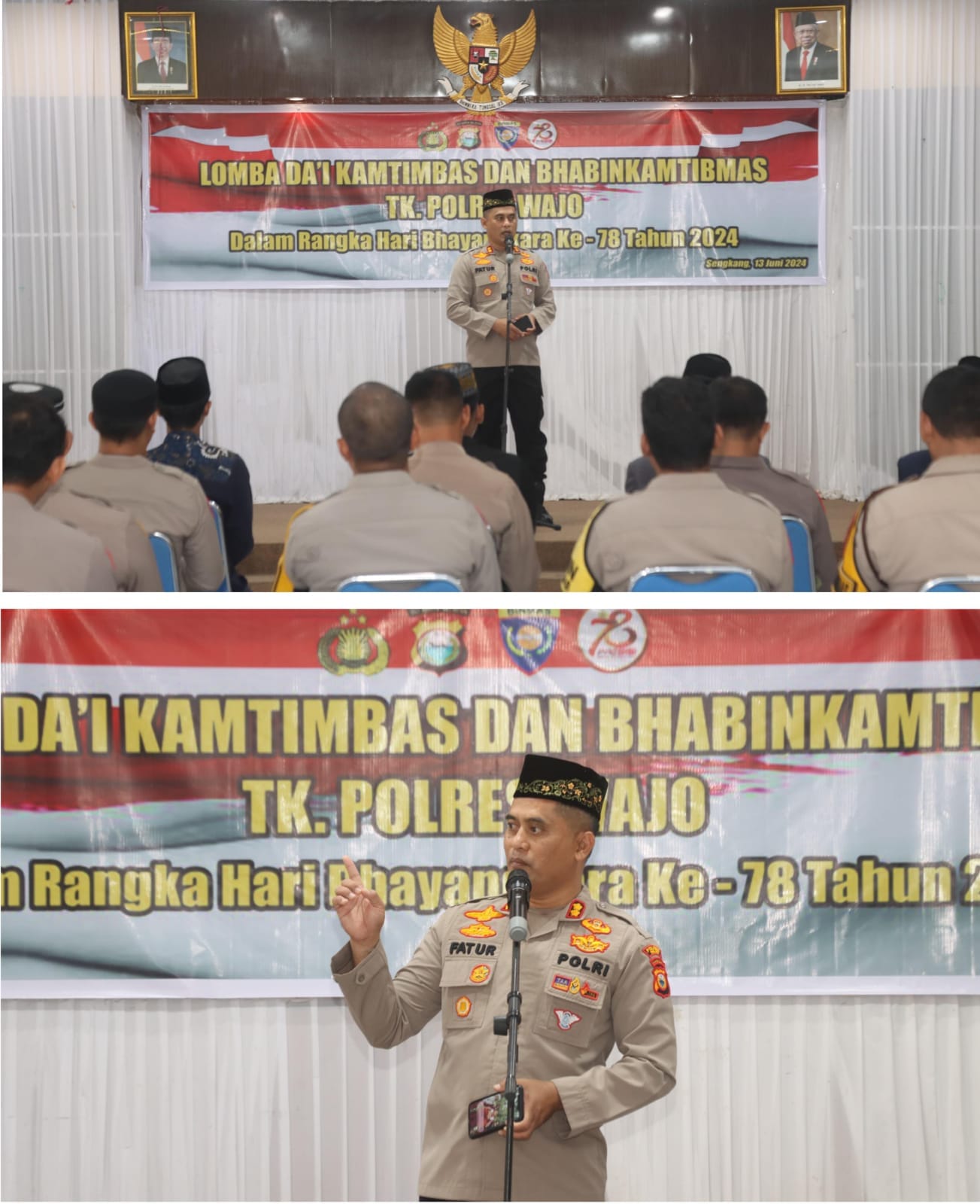 Jelang HUT Bhayangkara ke 78, Polres Wajo Gelar Lomba Da’i Kamtibmas dan Babinkamtibmas
