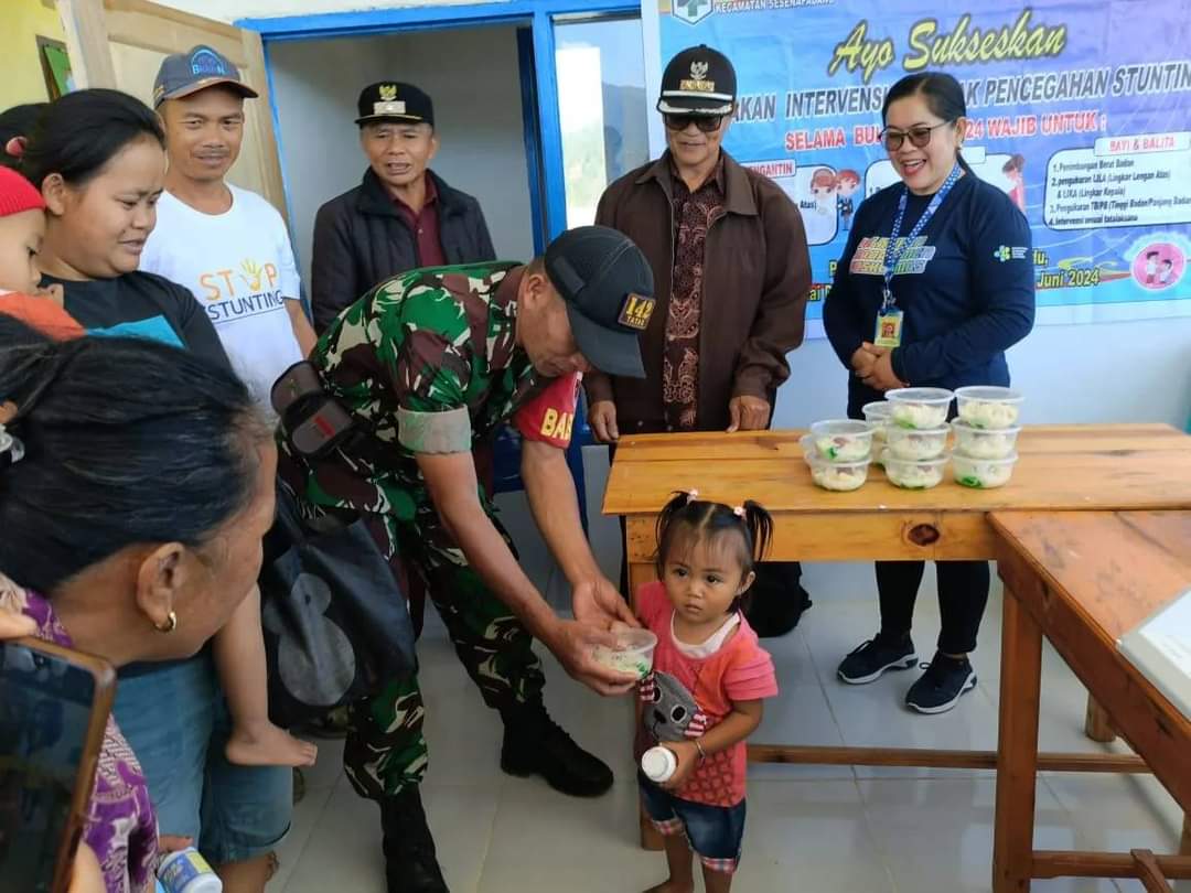 Babinsa Dampingi Pelaksanaan Kegiatan Posyandu dan Pemberian Vitamin