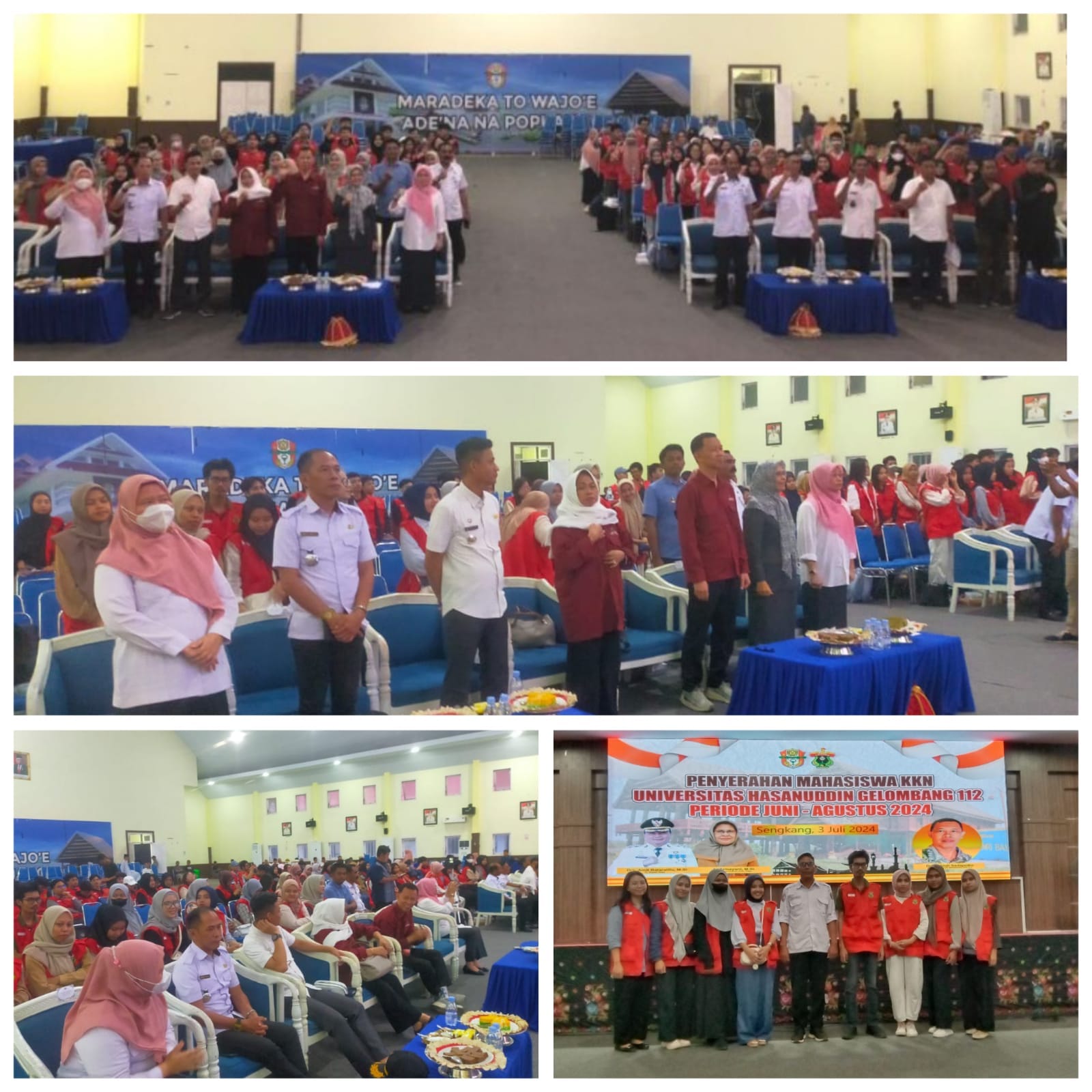 PENYERAHAN MAHASISWA KKN UNIVERSITAS HASANUDDIN GELOMBANG 112 PERIODE JUNI-AGUSTUS 2024