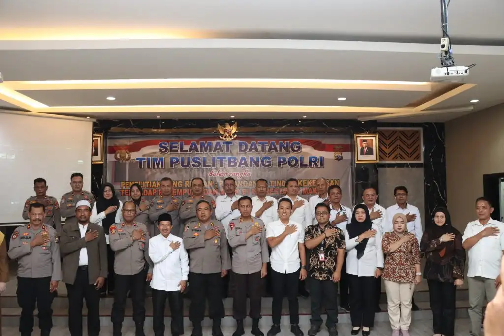 Polrestabes Makassar Terima Kunjungan dari Tim Puslitbang Polri