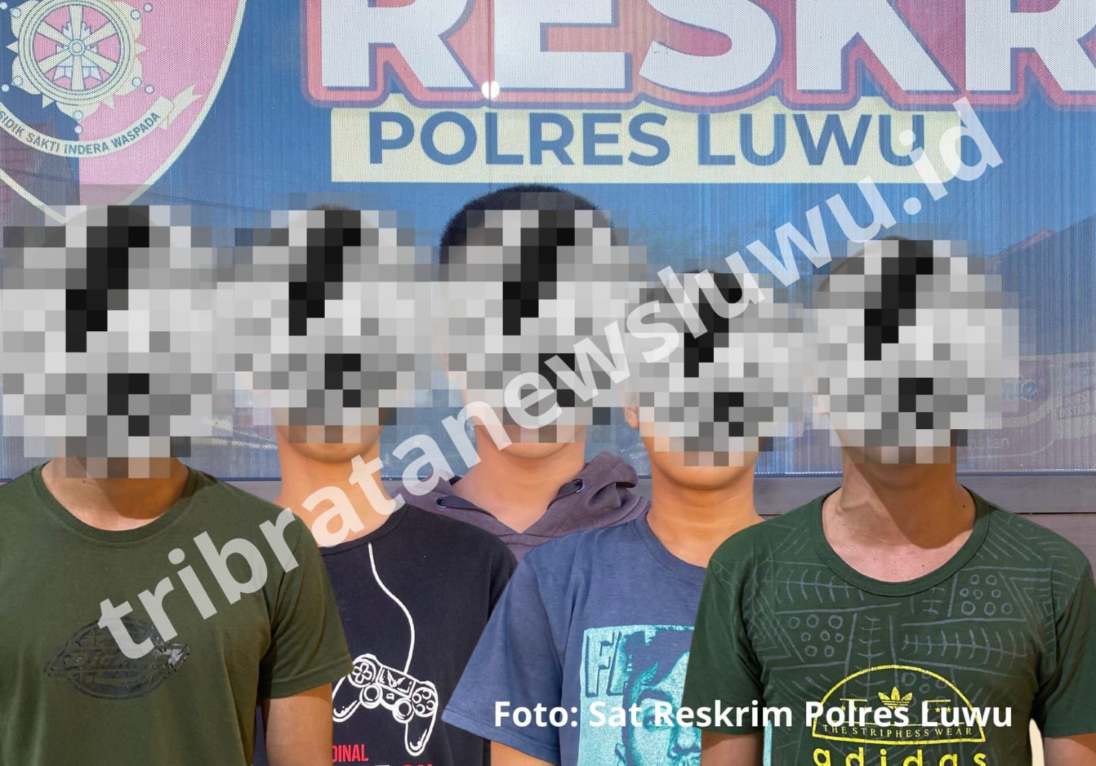 Satreskrim Polres Luwu Amankan 5 Pelaku Cabul, Dua Diantaranya Masih Berstatus Pelajar