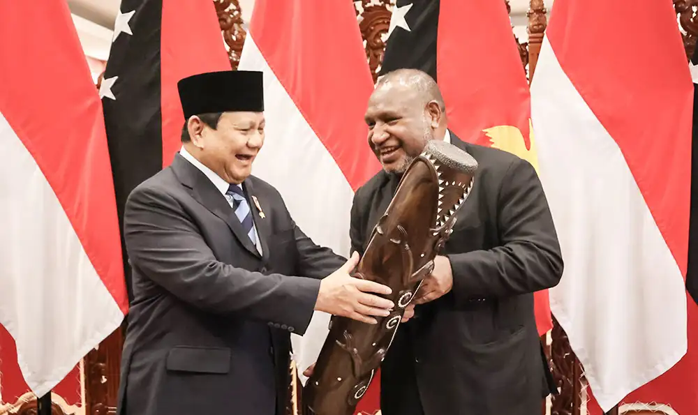 Menhan Prabowo Terima Kunjungan PM Papua Nugini, Bahas Penguatan Kerja Sama Pertahanan