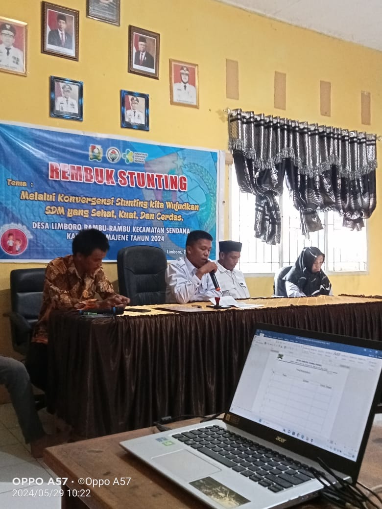 Pemerintah Desa Limboro Rambu – Rambu Kecamatan Sendana Adakan Rembukan Stunting
