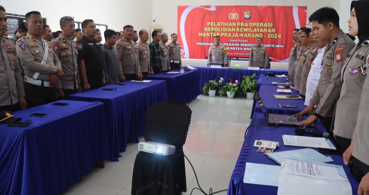 Jelang Pilkada Serentak, Polresta Mamuju Gelar Latihan Pra Operasi Mantap Praja Tahun 2024