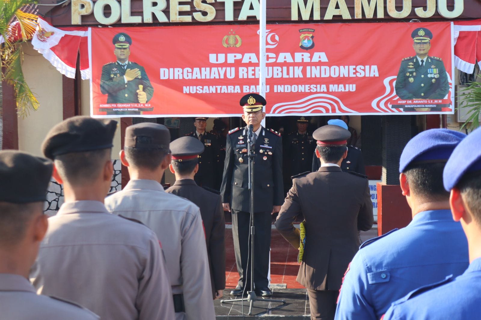 Dirgahayu Kemerdekaan RI Ke – 79 Tahun 2024, Polresta Mamuju Gelar Upacara Peringatan Dengan Penuh Khikmat