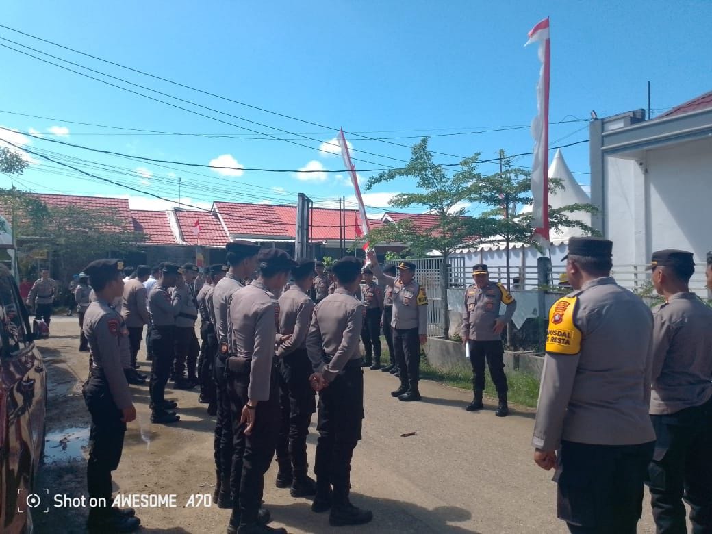 Tahapan Pendaftaran Paslon Pilkada 2024, Polresta Mamuju Lakukan Pengamanan Ketat Di Kantor KPU Mamuju