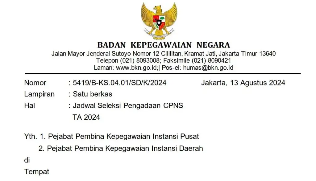 Pemerintah Buka Pendaftaran Seleksi CPNS pada 20 Agustus 2024