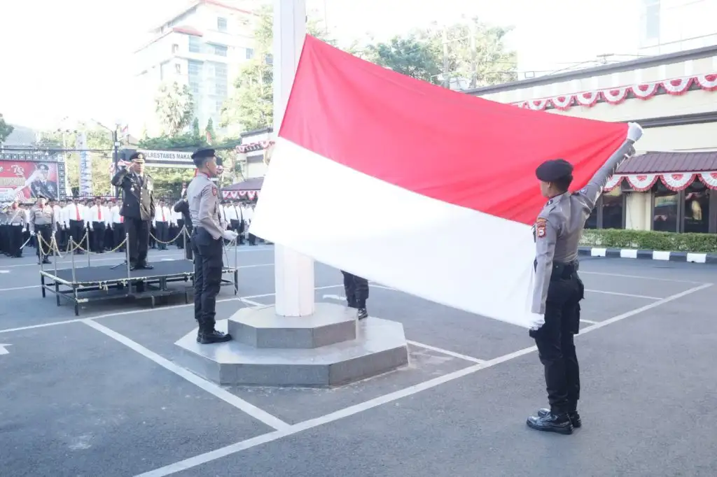 Polrestabes Makassar Gelar Upacara Peringatan HUT Kemerdekaan RI Ke- 79