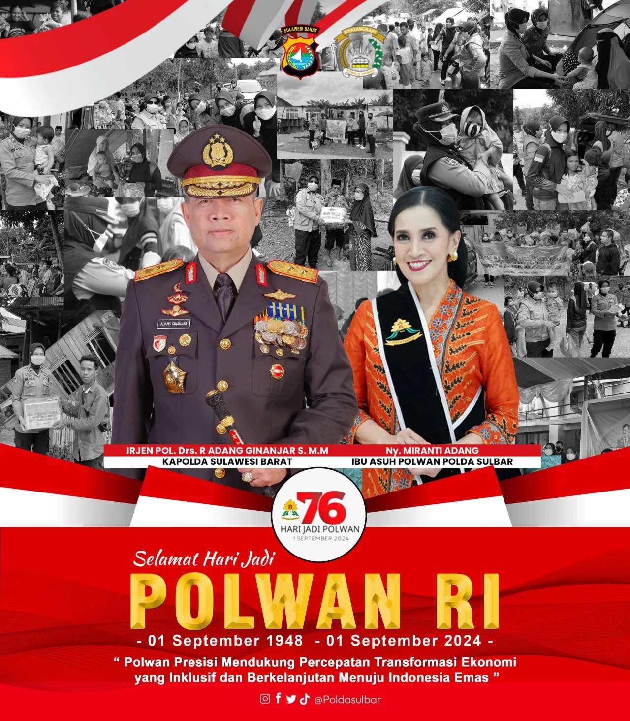 Kapolda Sulbar : Dirgahayu Polwan ke 76, Teruskah Berkarya dan Berikan Terbaik