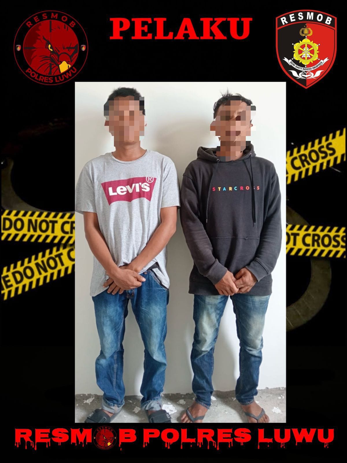 Gerak Cepat Tim Resmob Polres Luwu Ringkus Dua Orang Pelaku Aniaya Dengan Sajam di Desa Tampa