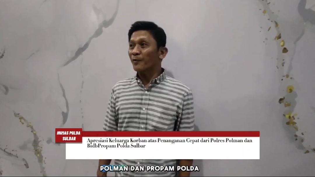 Keluarga Korban Kasus Tahanan Meninggal Dunia, Apresiasi Penanganan Cepat Polda Sulbar