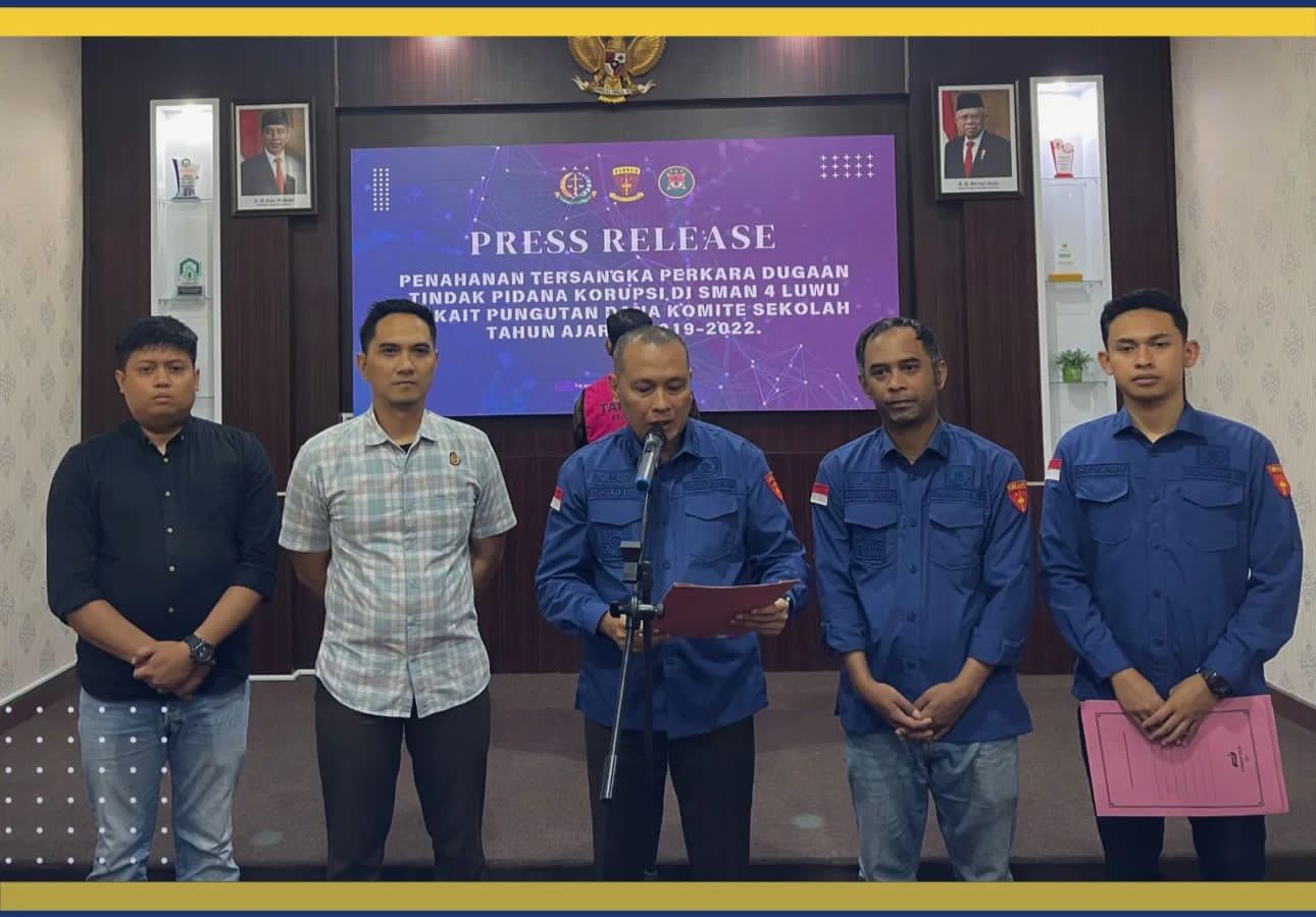 Tersandung Pungli RKB, Kejari Tahan Mantan Kepala SMAN 4 Luwu