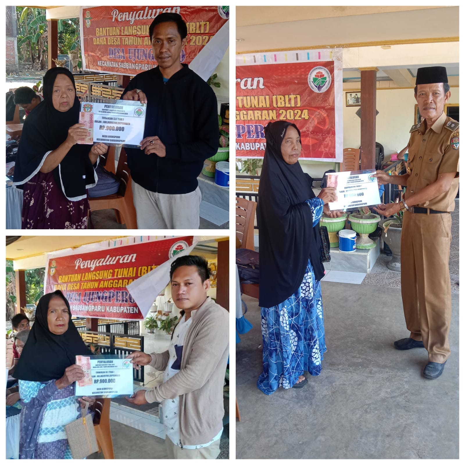 Penyaluran Bantuan Langsung Tunai (BLT) DD untuk Masyarakat Desa UjungPero Periode Juli-September 2024