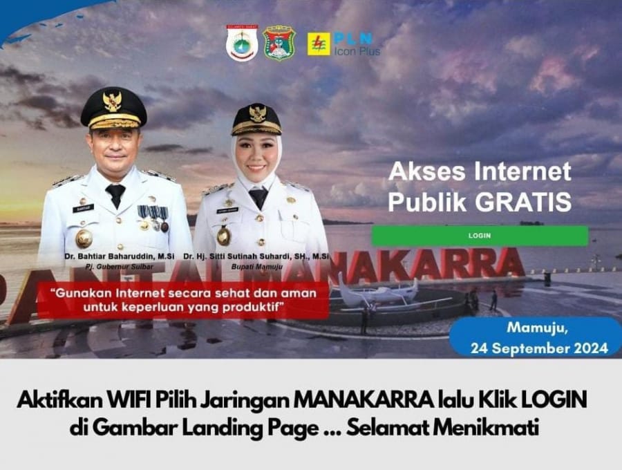 Diskominfo Sulbar-Pemkab Mamuju Kolaborasi Hadirkan Internet Gratis di Anjungan Pantai Manakarra