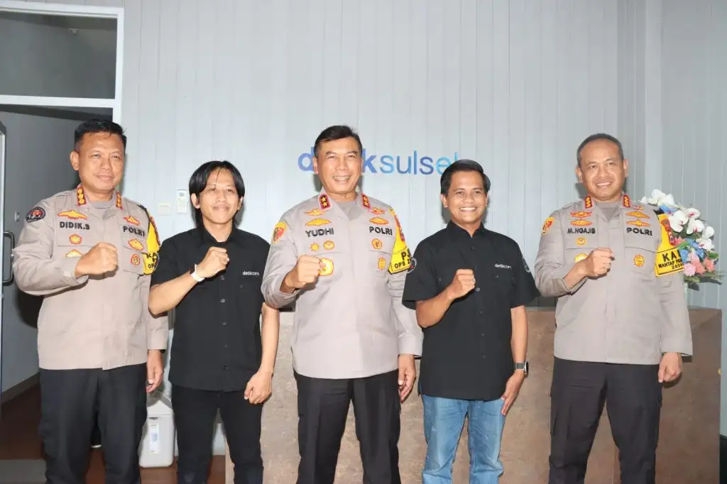 Kapolda Sulsel Kunjungi Kantor Redaksi Detik.com, Bahas Kolaborasi Kepolisian dan Media