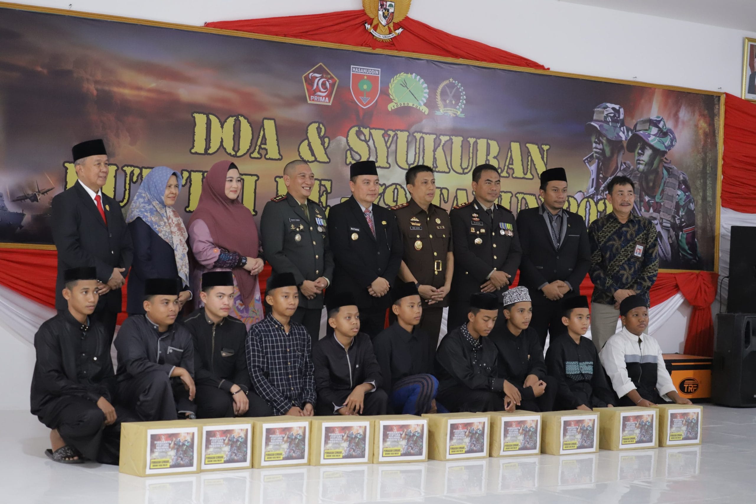 Wujud Sinergitas TNI-Polri, Kapolres AKBP Rosid Hadiri Upacara HUT TNI ke-79 di Makodim 1406/ Wajo