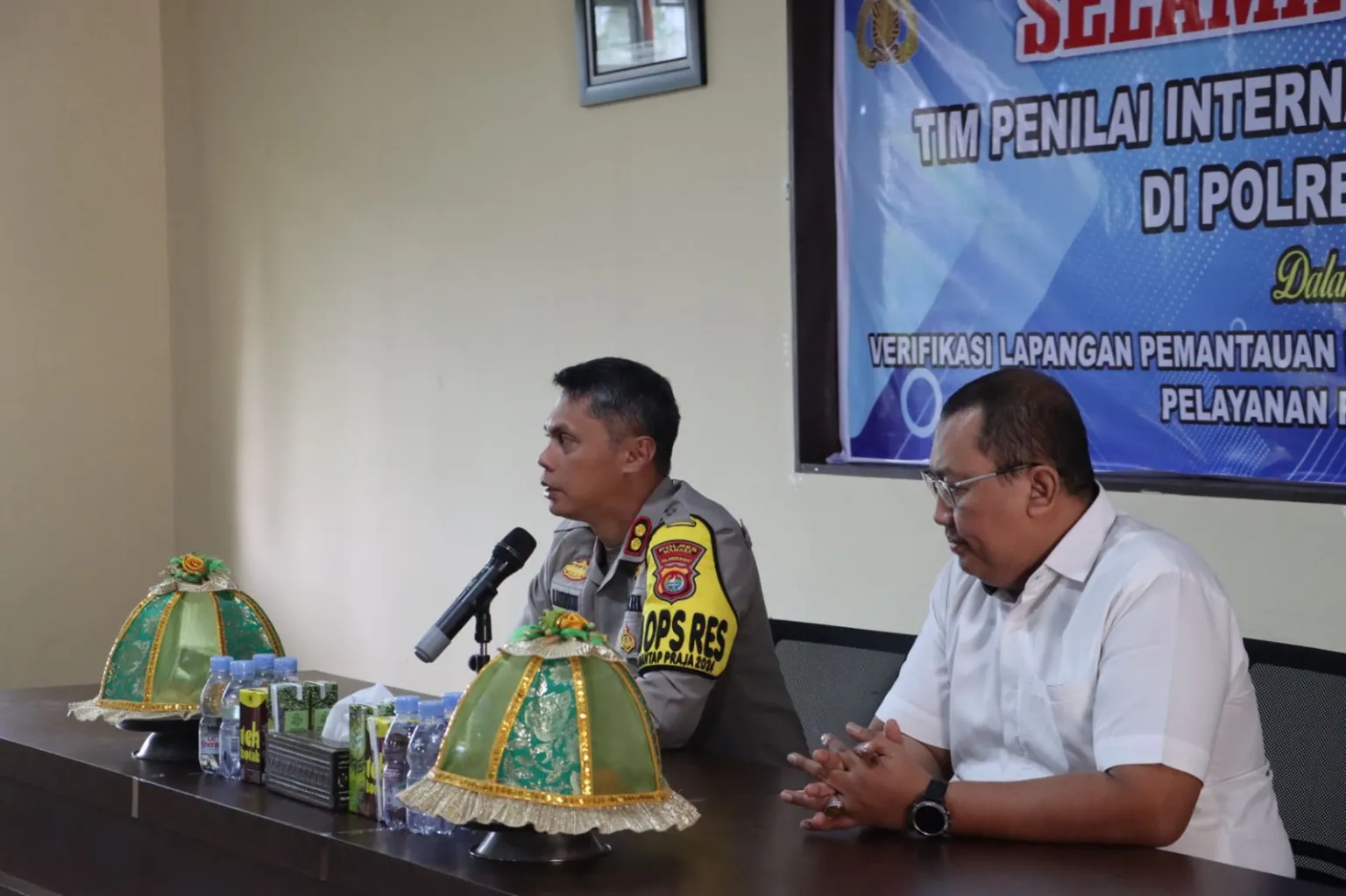 Polres Mamasa Terima Tim Penilaian Internal Mabes Polri dalam Rangka Pemantauan dan Evaluasi Kinerja Penyelenggara Pelayanan Publik