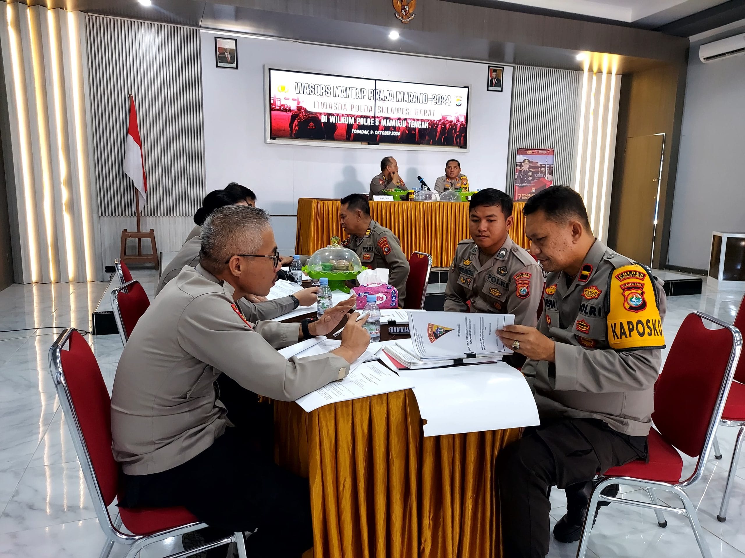 Polres Mamuju Tengah Terima Kunjungan Tim Wasops Mantap Praja Marano 2024