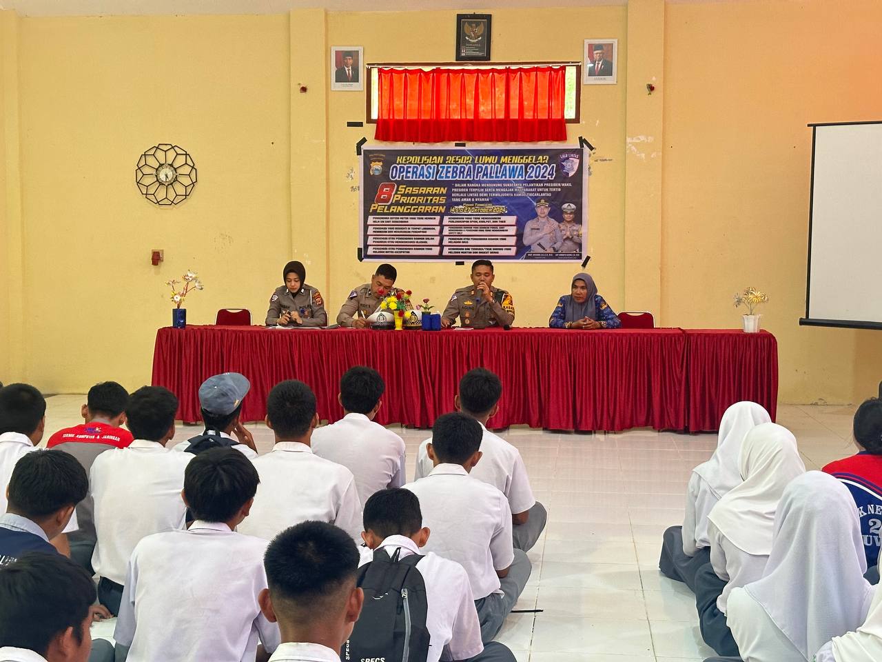 Hari ke-4 Operasi Zebra Pallawa 2024 Satlantas Polres Luwu Melaksanakan Program ” Police Goes To School”