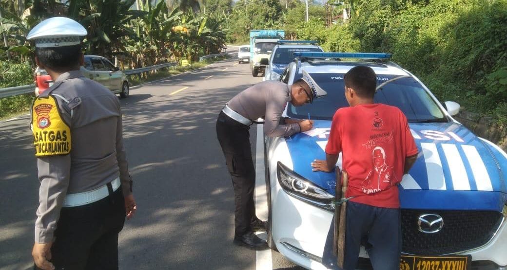 Hari Kesepuluh Operasi Zebra, Sat Lantas Polresta Mamuju Tilang 126 dan Tegur 150 Pengendara