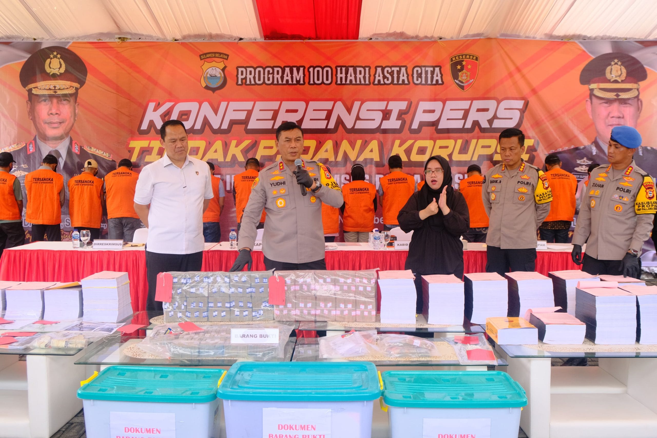 Kapolda Sulsel Pimpin Press Release Penanganan Kasus Tindak Pidana Korupsi