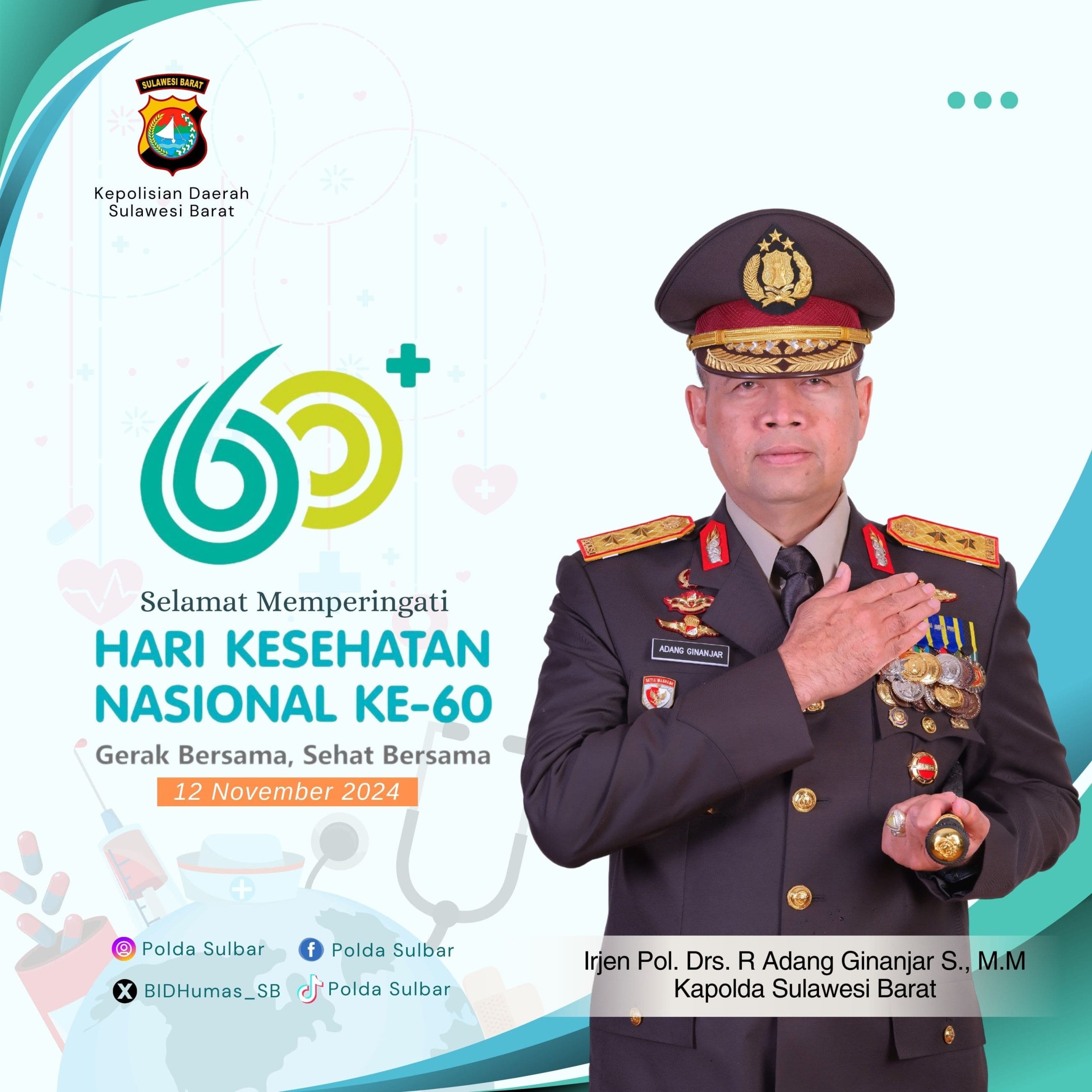 Kapolda Sulbar : “Mari Jaga Kesehatan, Untuk Sulbar yang Lebih Baik”