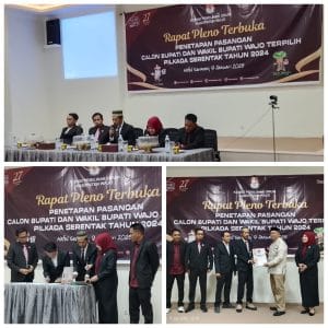 KPU Wajo Gelar Rapat Pleno Terbuka: Resmi Tetapkan Pasangan Calon Bupati dan Wakil Bupati Terpilih 2024