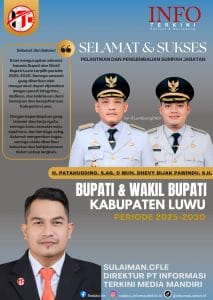 Selamat dan Sukses! Bupati dan Wakil Bupati Luwu Resmi Dilantik Hari Ini