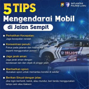 Satlantas Polres Luwu Sosialisasikan 5 Tips Aman Berkendara di Jalan Sempit