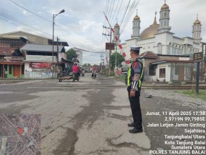 Antisipasi Padatnya Volume Arus Kendaraan Pada Sore Hari, Sat Lantas Polres Tanjung Balai Terjunkan Personel Laksanakan Patroli Sore