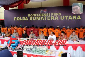 Polres Tanjung Balai Ikuti Konferensi Pers Ungkap Kasus Narkoba Bersama Polda Sumut, Polres Asahan, dan Polres Batubara