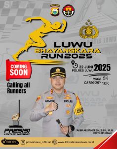 Polres Luwu Siap Gelar “Luwu Bhayangkara Run 2025”, Perkuat Sinergi dan Semangat Hari Bhayangkara