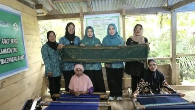 Wakil Ketua TP-PKK Kab Luwu “Nila Sari Dhevi” Kunjungi Pengrajin Kain Tenun, Kole Mandiri