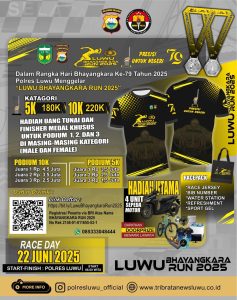 Siap Jadi Juara atau Pemenang Doorprize? 4 Motor & Hadiah Menarik Siap Diundi di Luwu Bhayangkara Run 2025!