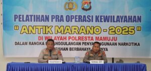 Berantas Peredaran Narkoba Hingga Bandarnya, Polresta Mamuju Gelar Latihan Pra Operasi Antik Marano 2025