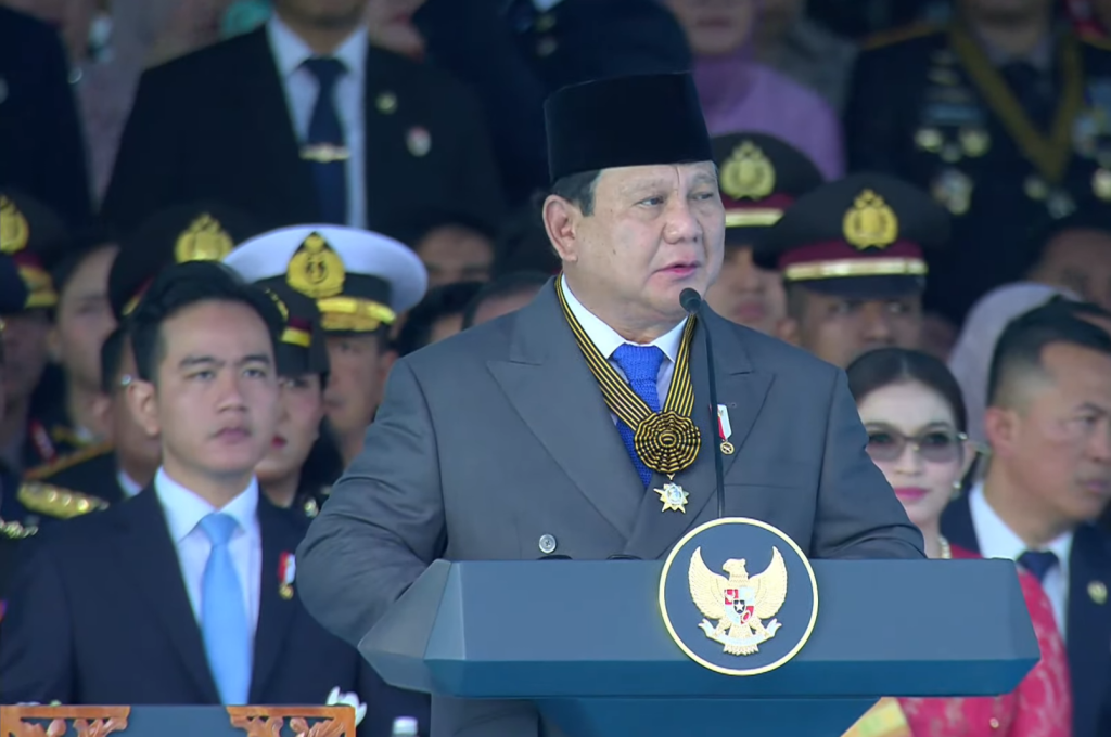 Presiden Prabowo Ucapkan Selamat Hari Bhayangkara Ke-79