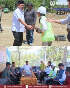Bupati Mamasa Welem Sambolangi Melakukan Peletakan Batu Pertama Pembangunan Labkesmas