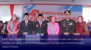 Andi Rosman dan DBR Kompak Hadiri HUT Bhayangkara ke-79 : Polri Sehat, Amanah Untuk Masyarakat Wajo