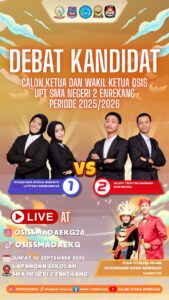 Pemaparan Visi Misi dan Debat Terbuka Calon Ketua dan Wakil Ketua OSIS SMA Negeri 2 Enrekang