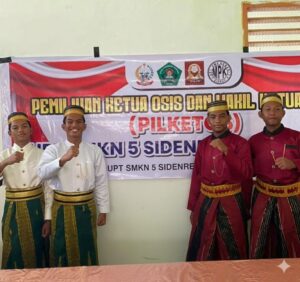 SMKN 5 Sidrap Gelar Pilketos Digital Serentak se-Sulsel, Upacara Khidmat Jadi Pembuka