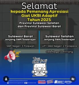 UPT SMAN 2 Pare-Pare dan SMAN 1 Pinrang Harumkan Nama Sulsel di Tingkat Nasional