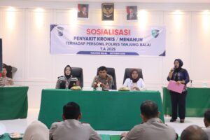 Peduli Kesehatan Personel, Polres Tanjungbalai Gelar Sosialisasi Penyakit Kronis