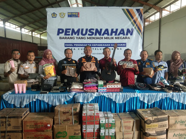 Bea Cukai Teluk Nibung Musnahkan Barang Ilegal Senilai Ratusan Juta Rupiah