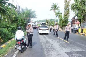 Polres Majene Gelar Operasi Zebra Marano 2025, Sasar Pelanggaran Kasatmata di Jalan Jenderal Sudirman