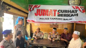 Jumat Curhat Polres Tanjung Balai, Warga Diminta Waspada Hoax, Judi Online, dan Tertib Lalu Lintas