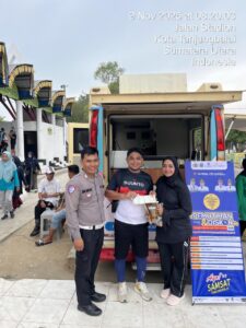 Samsat Keliling Polres Tanjungbalai Hadir di CFD, Permudah Warga Bayar Pajak Kendaraan